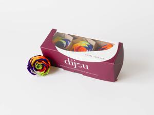 3x Rose preserved dc rainbow 9999c