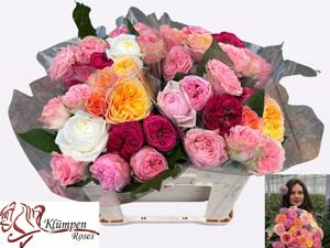10x Rosa mix/bos gr 30cm
