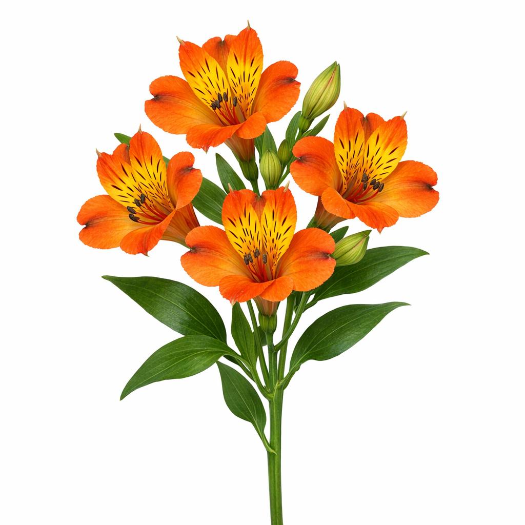 10x Alstroemeria - oranje 70cm